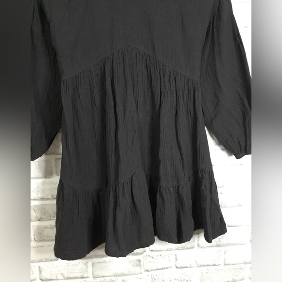 Girl’s M&S Gray Gauze  Crew Neck Loose Dress Size 9-10 Years - K700 - Picture 4 of 9